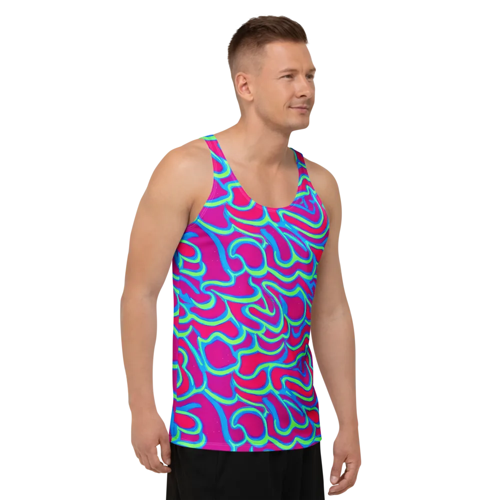 Aquatic Ember on Men's Tank Top — Right Front