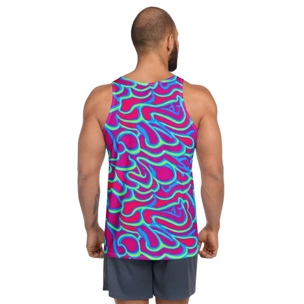 Aquatic Ember on Men's Tank Top — Back