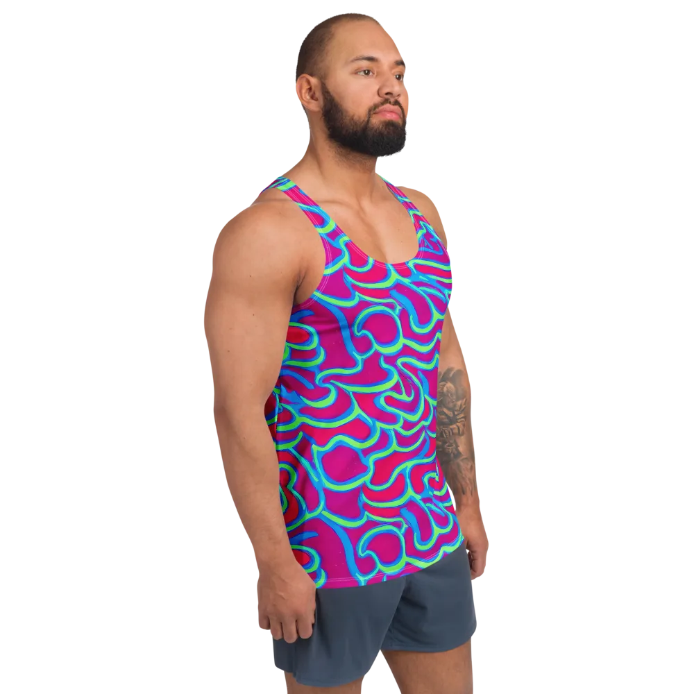 Aquatic Ember on Men's Tank Top — Right Front