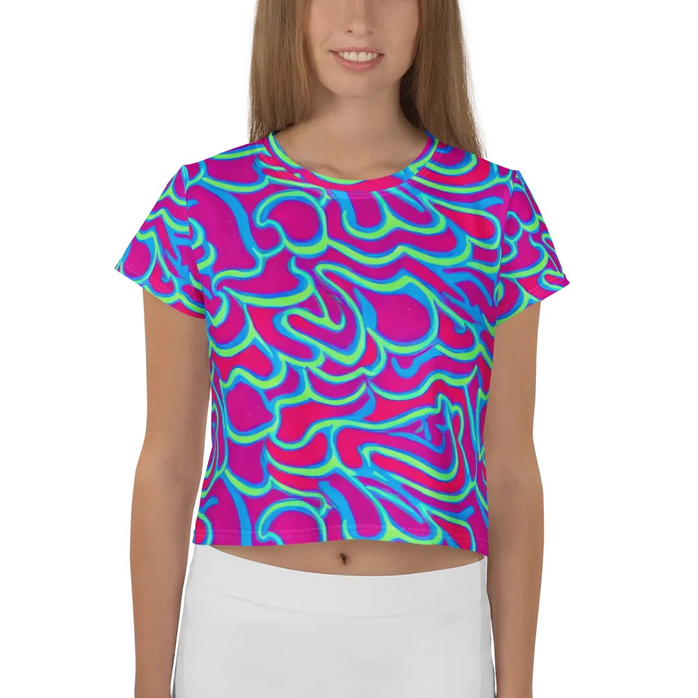 Aquatic Ember on Crop Tee — Front