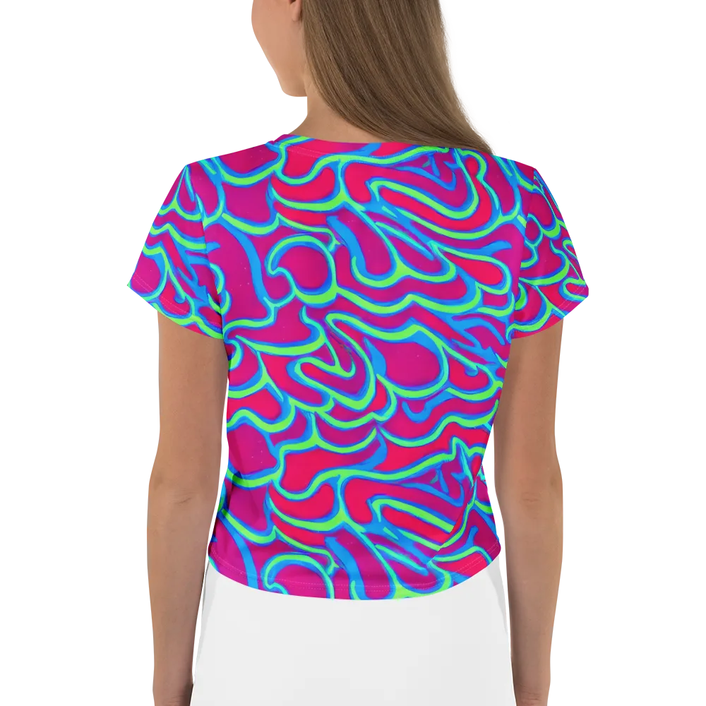 Aquatic Ember on Crop Tee — Back