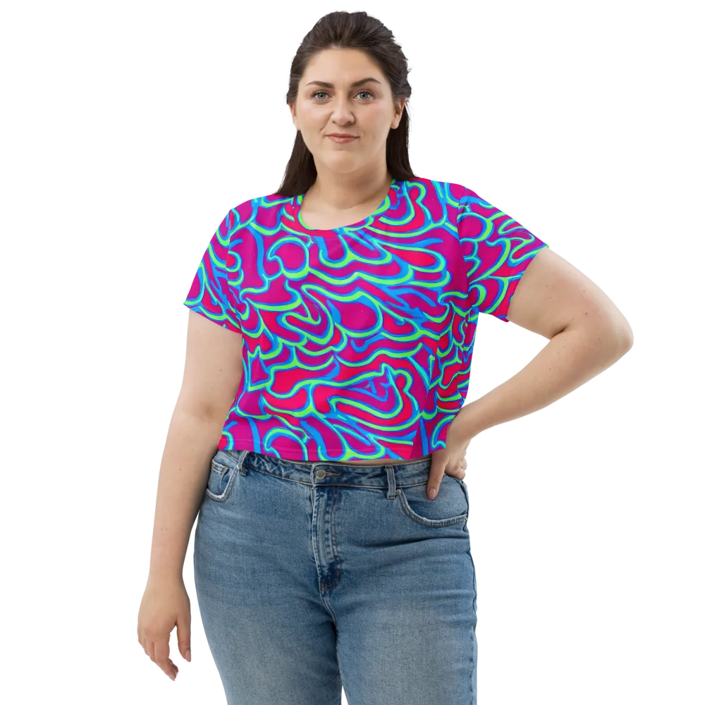 Aquatic Ember on Crop Tee — Front