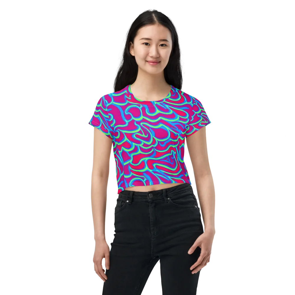 Aquatic Ember on Crop Tee — Front