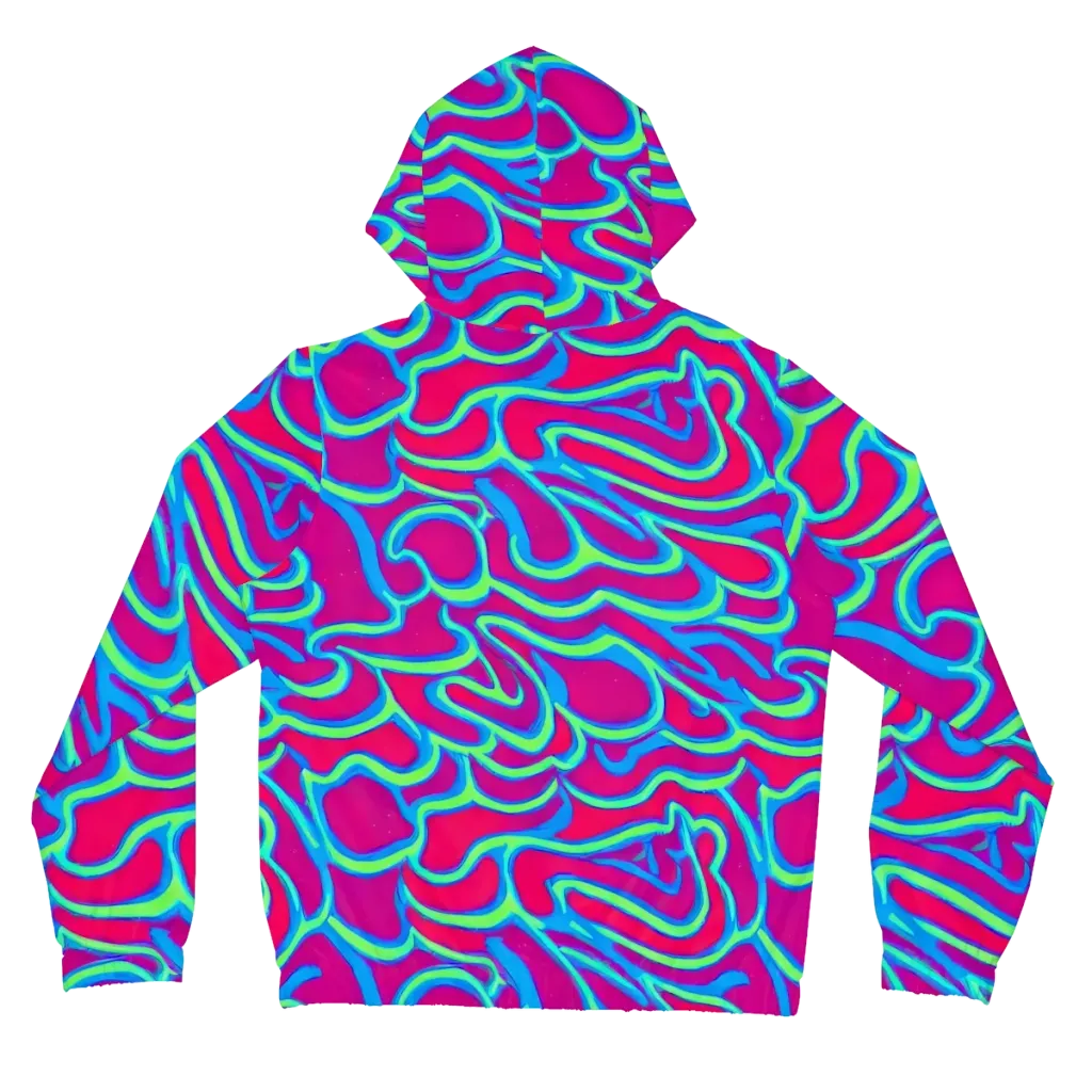 Aquatic Ember on Women's Full-Zip Hoodie — Back