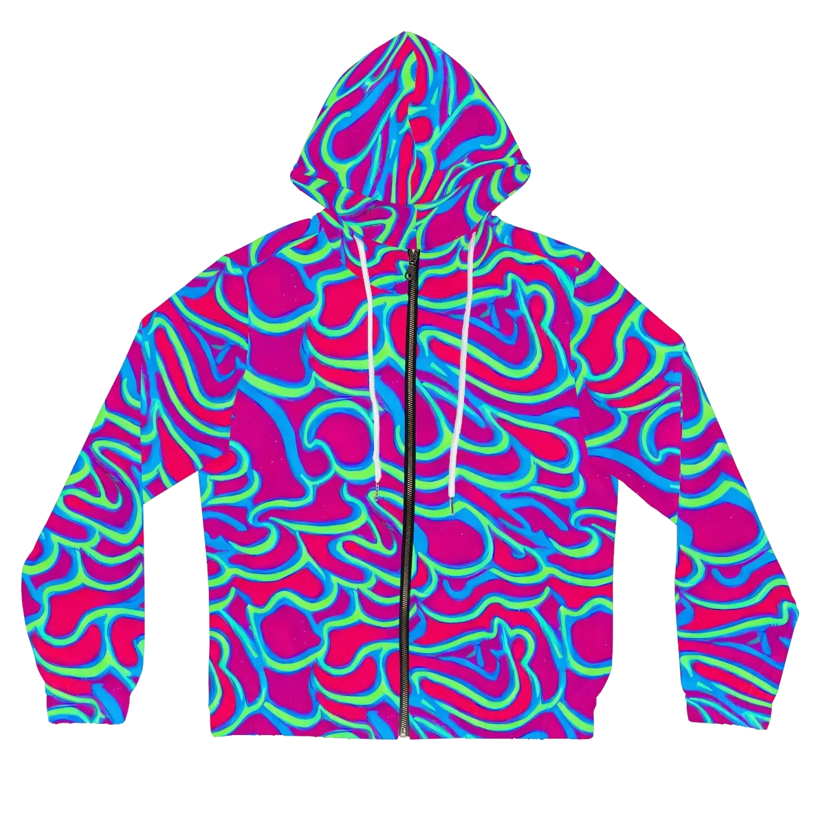 Aquatic Ember on Women's Full-Zip Hoodie — Front