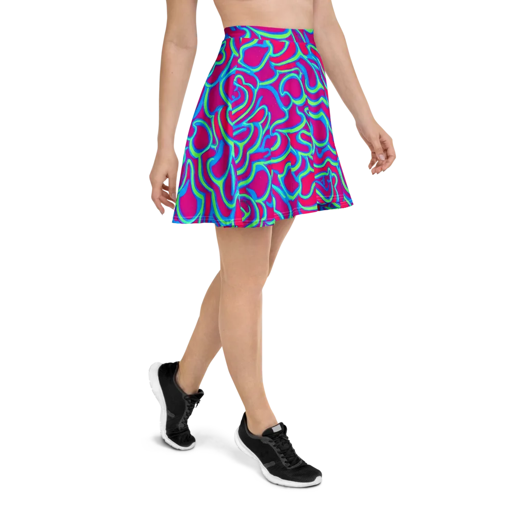 Aquatic Ember on Skater Skirt — Right