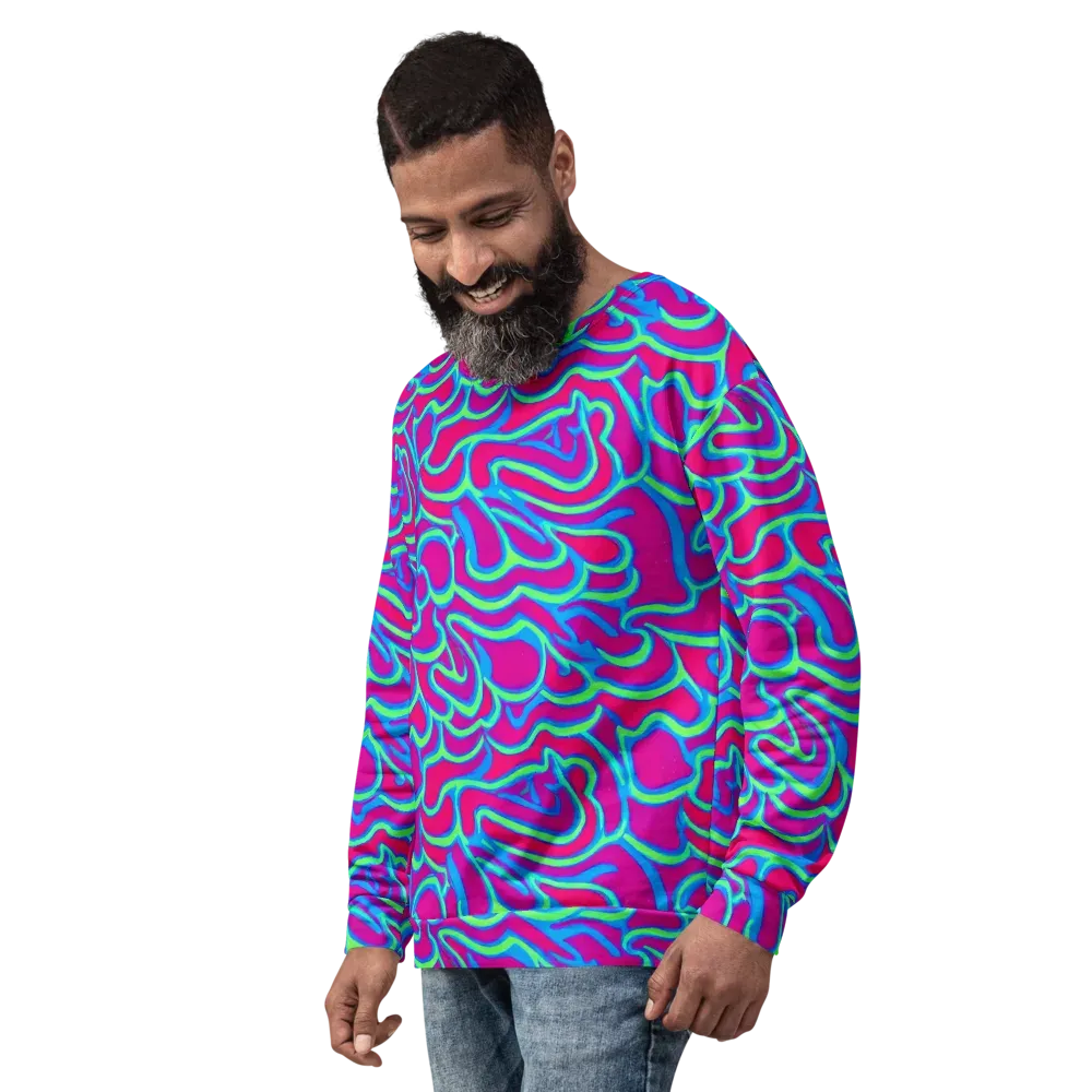 Aquatic Ember on Sweatshirt — Left Front