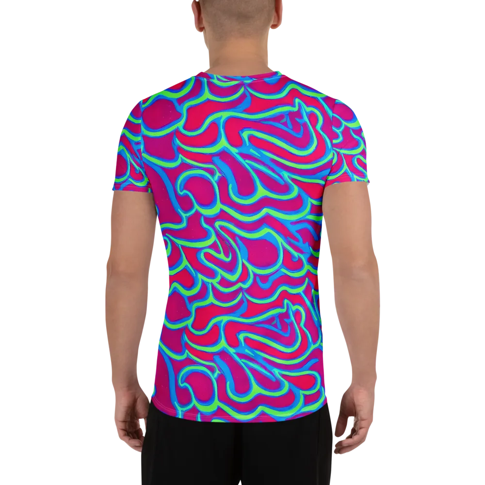 Aquatic Ember on Men's Athletic T-Shirt — Back