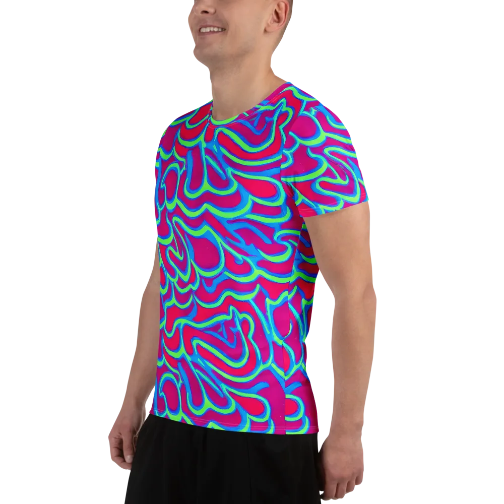 Aquatic Ember on Men's Athletic T-Shirt — Left