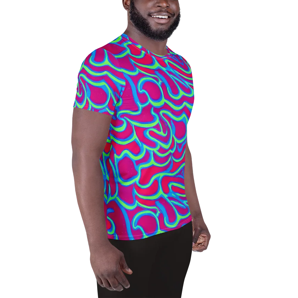 Aquatic Ember on Men's Athletic T-Shirt — Right