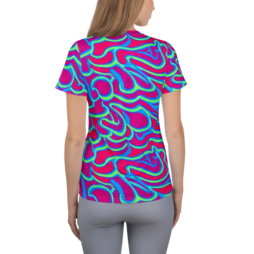 Aquatic Ember on Women's Athletic T-Shirt — Back
