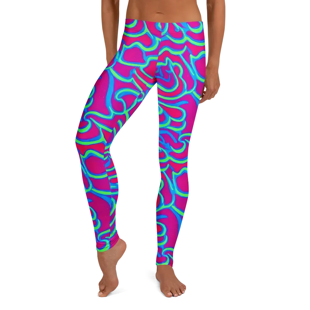 Aquatic Ember on Leggings — Front