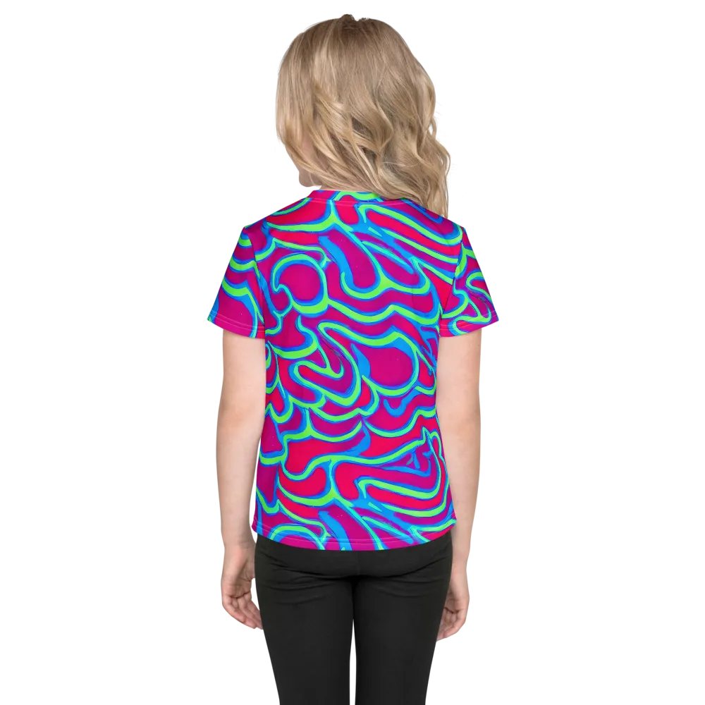 Aquatic Ember on Kids Crew Neck T-Shirt — Back