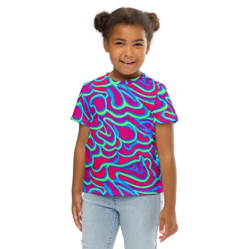 Aquatic Ember on a Kids Crew Neck T-Shirt