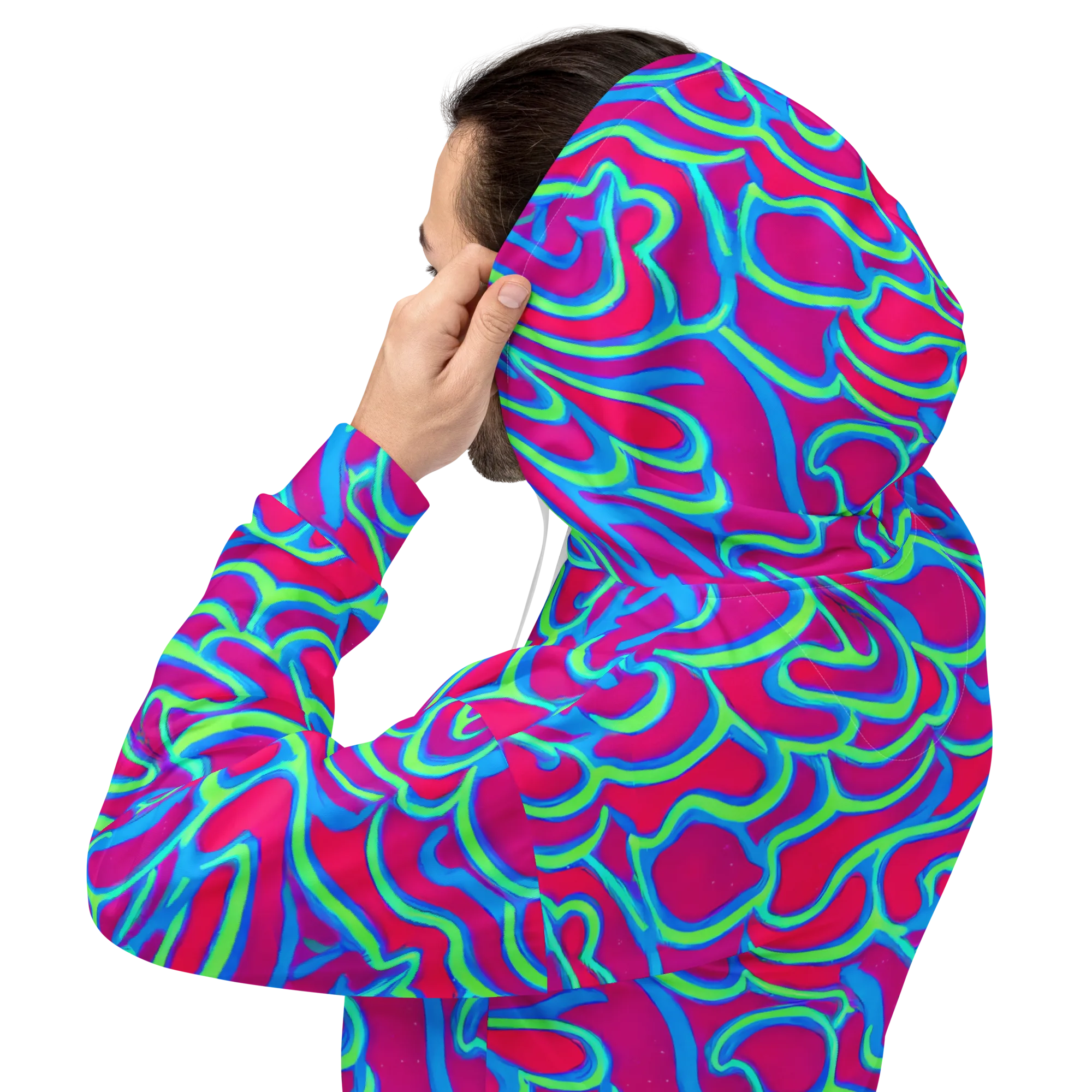Aquatic Ember on Hoodie — Back