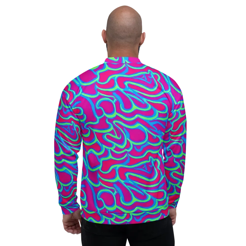 Aquatic Ember on Bomber Jacket — Back