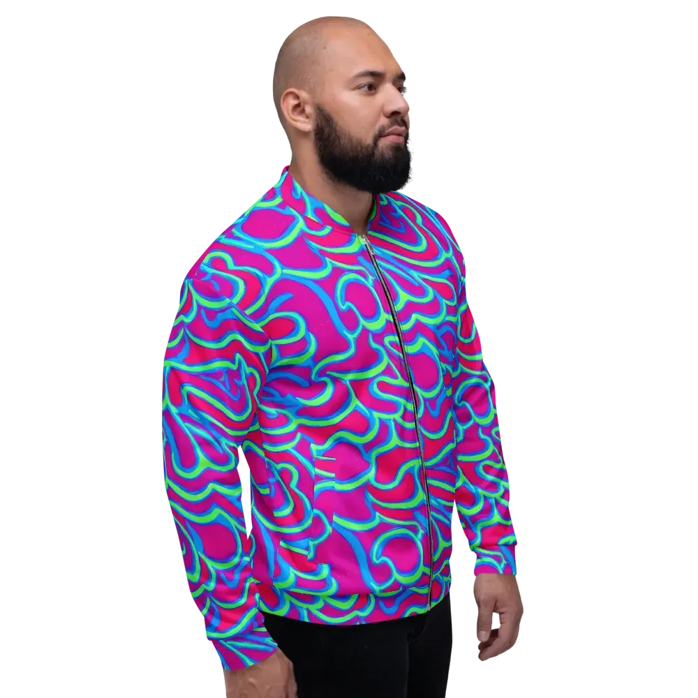 Aquatic Ember on Bomber Jacket — Right
