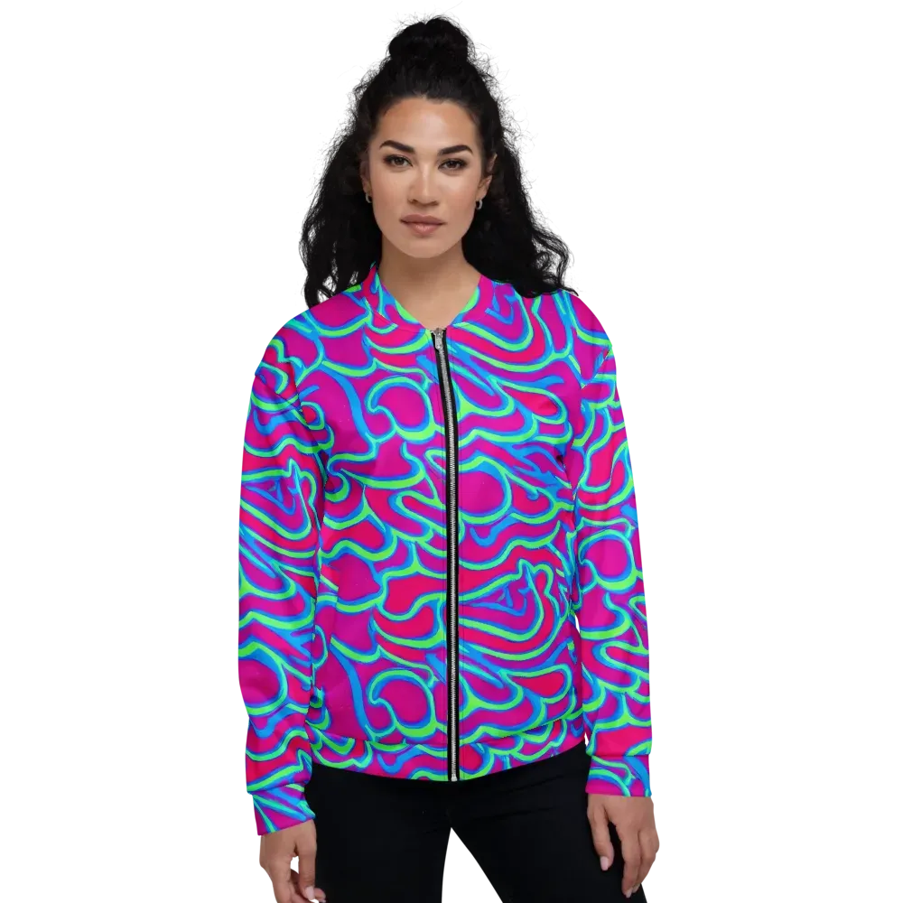 Aquatic Ember on Bomber Jacket — Front