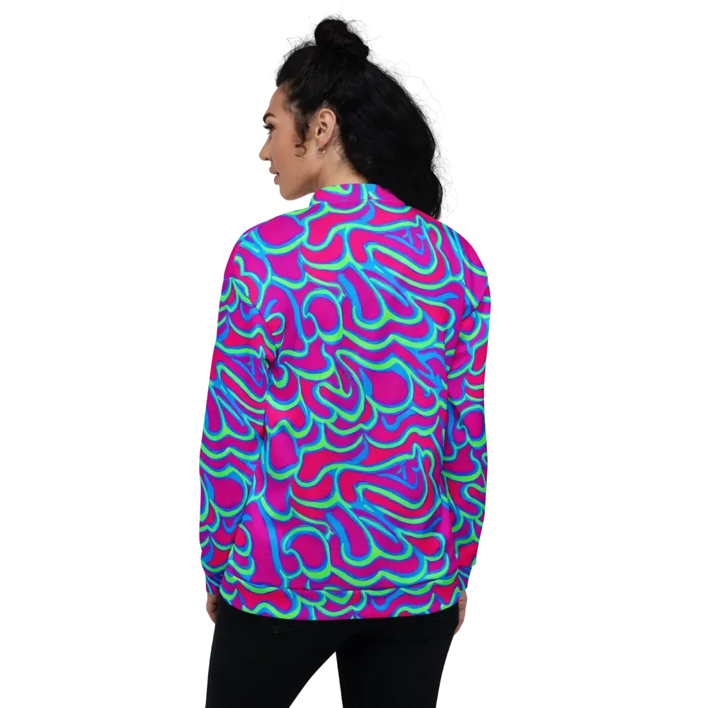 Aquatic Ember on Bomber Jacket — Back