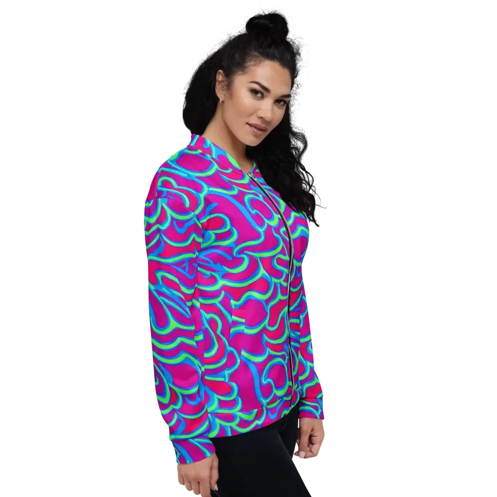 Aquatic Ember on Bomber Jacket — Right