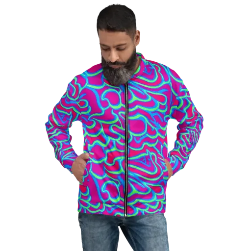 Aquatic Ember on a Bomber Jacket