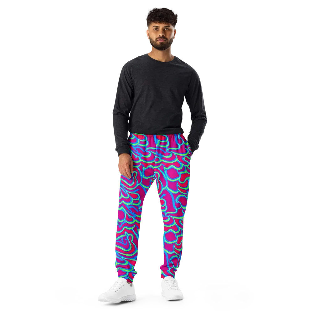 Aquatic Ember on Men's Joggers — Front