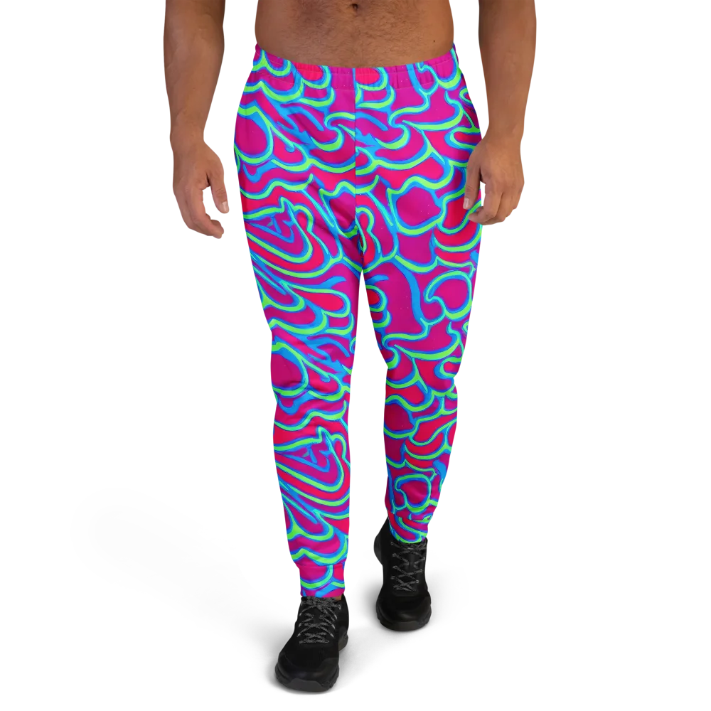Aquatic Ember on Men's Joggers — Front