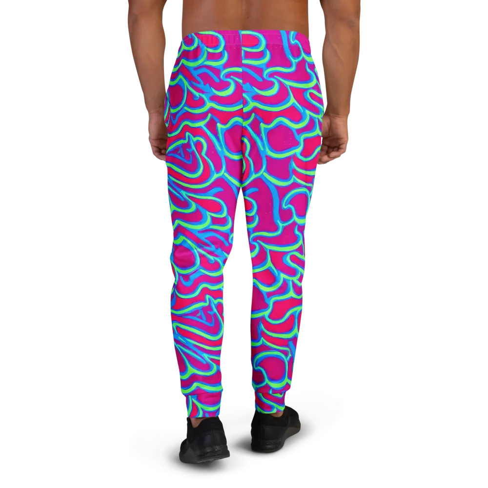 Aquatic Ember on Men's Joggers — Back