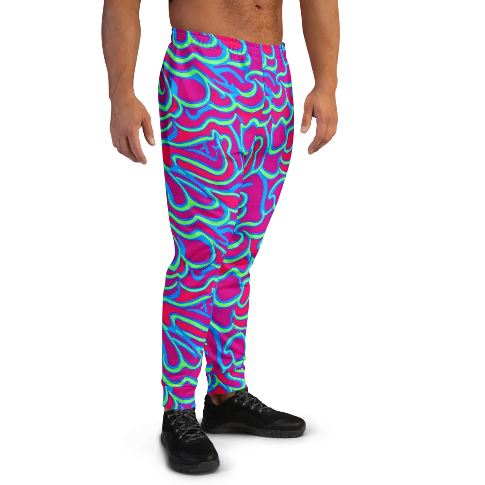 Aquatic Ember on Men's Joggers — Right