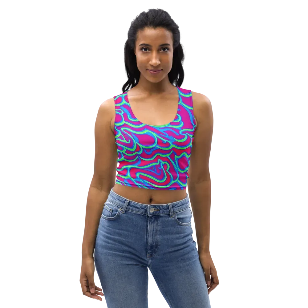 Aquatic Ember on Crop Top — Front