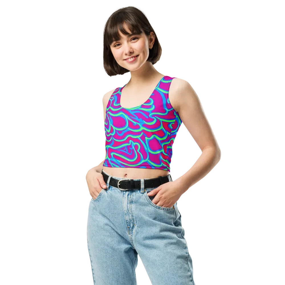 Aquatic Ember on Crop Top — Front