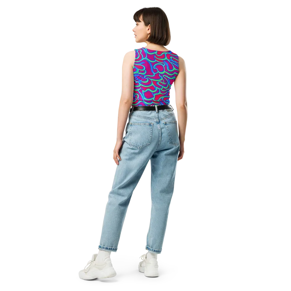 Aquatic Ember on Crop Top — Back