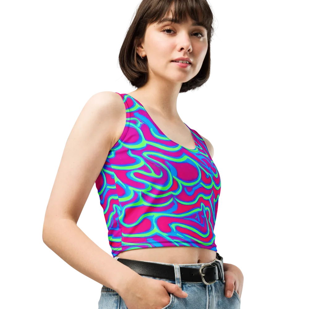 Aquatic Ember on Crop Top — Right Front