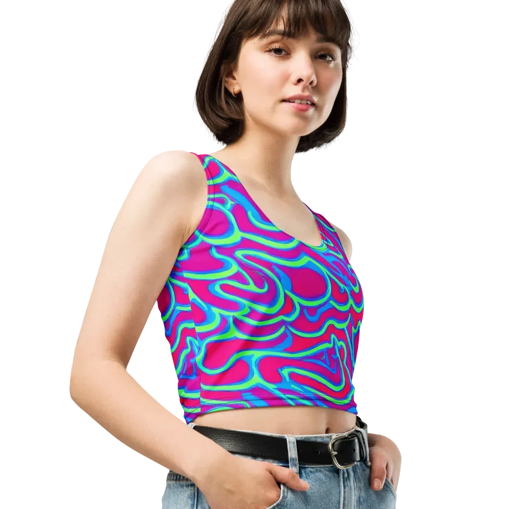 Aquatic Ember on Crop Top — Right Front