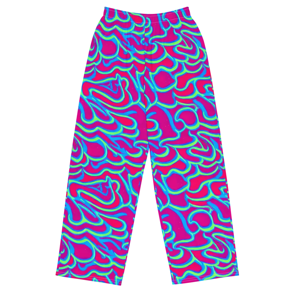 Aquatic Ember on Wide-Leg Pants — Front