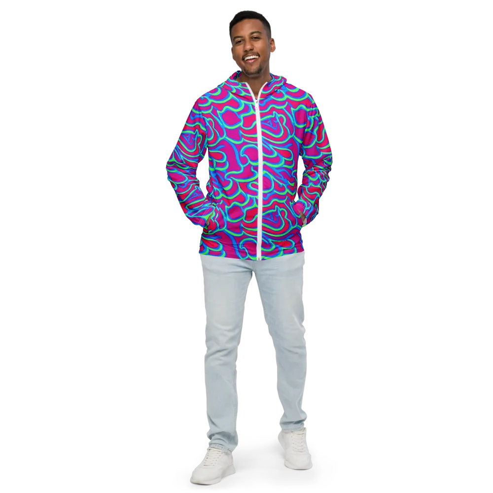 Aquatic Ember on Men's Windbreaker — Front