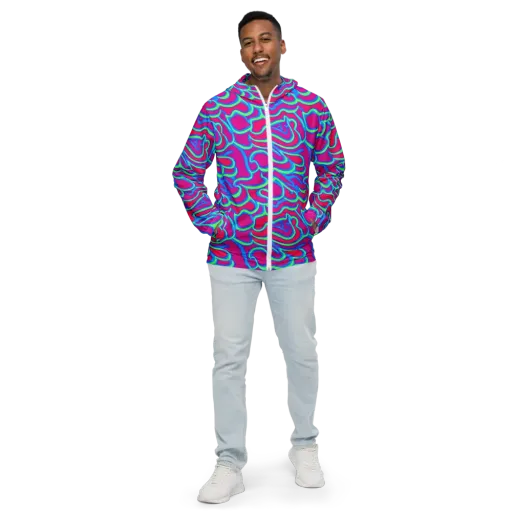 Aquatic Ember on a Men's Windbreaker