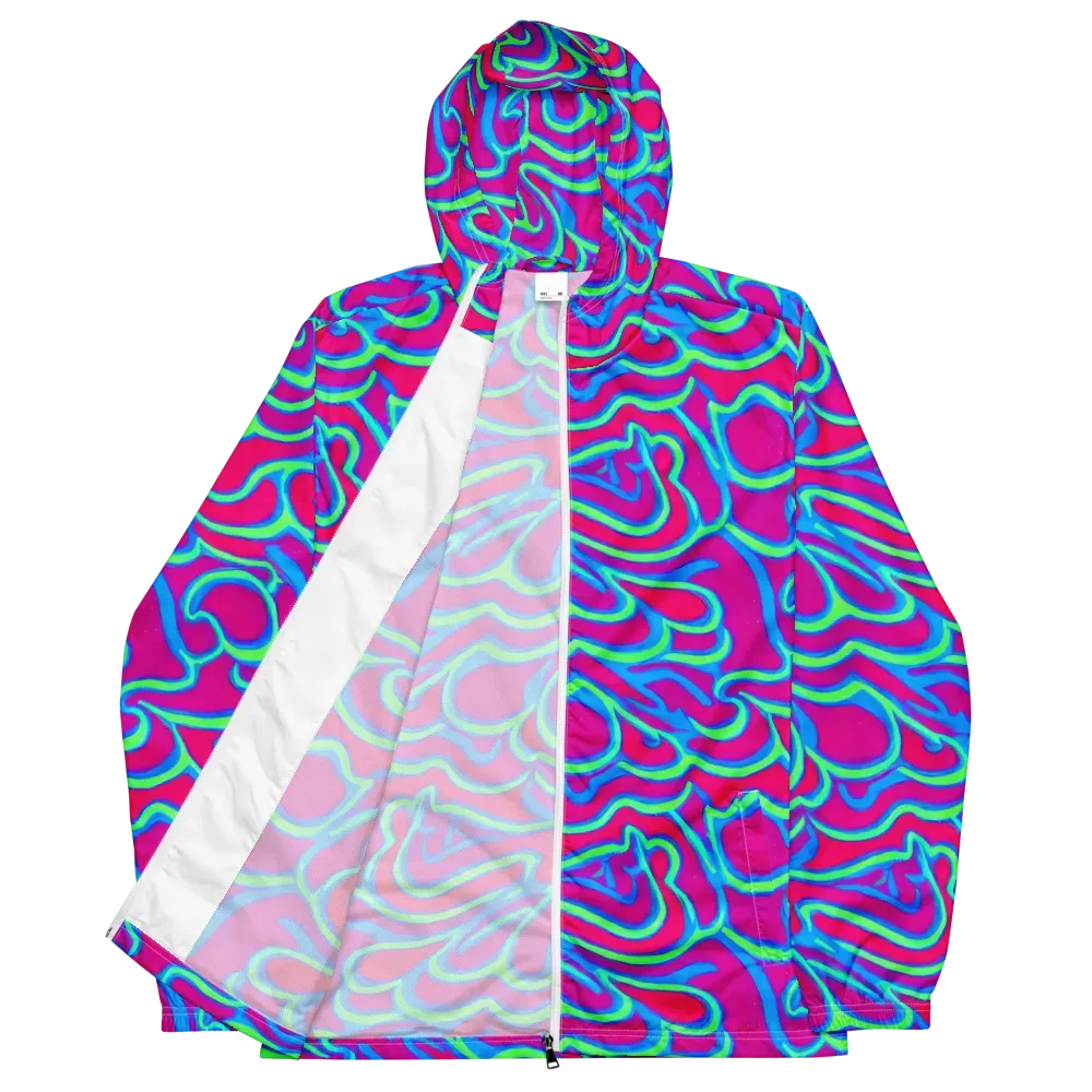 Aquatic Ember on Men's Windbreaker — Front
