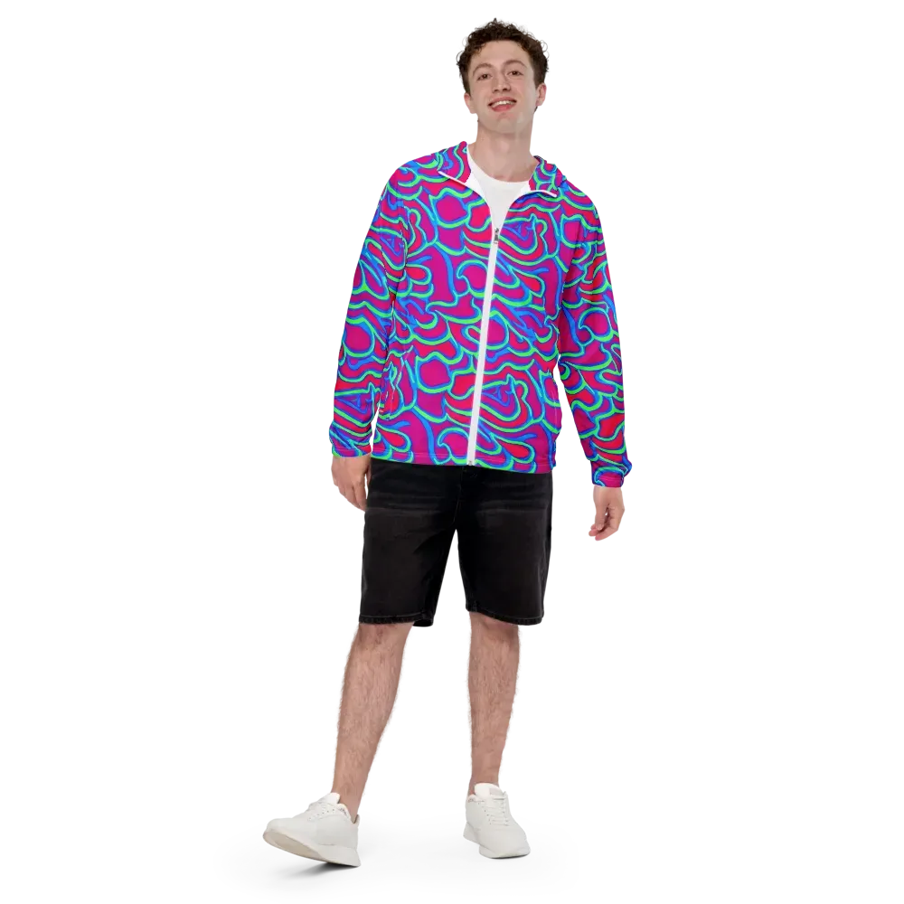 Aquatic Ember on Men's Windbreaker — Front