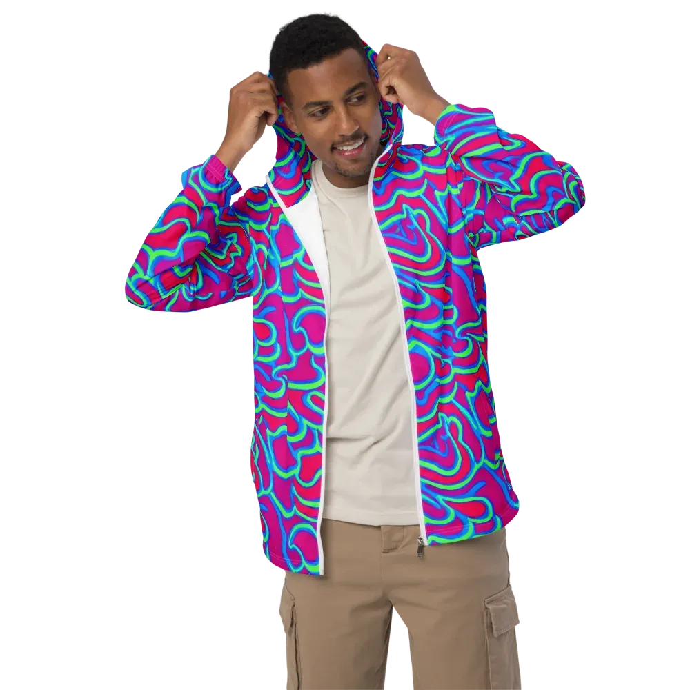 Aquatic Ember on Men's Windbreaker — Front