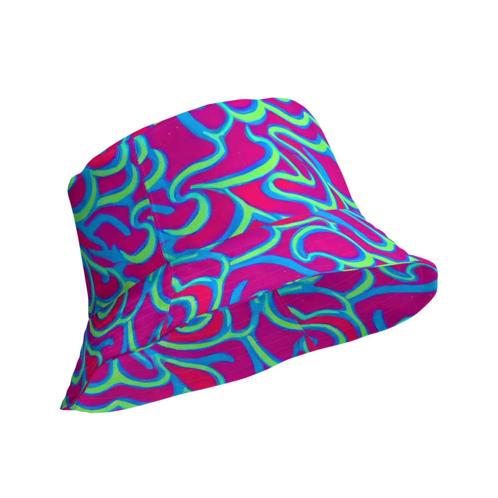 Aquatic Ember on Reversible Bucket Hat — Product details Outside