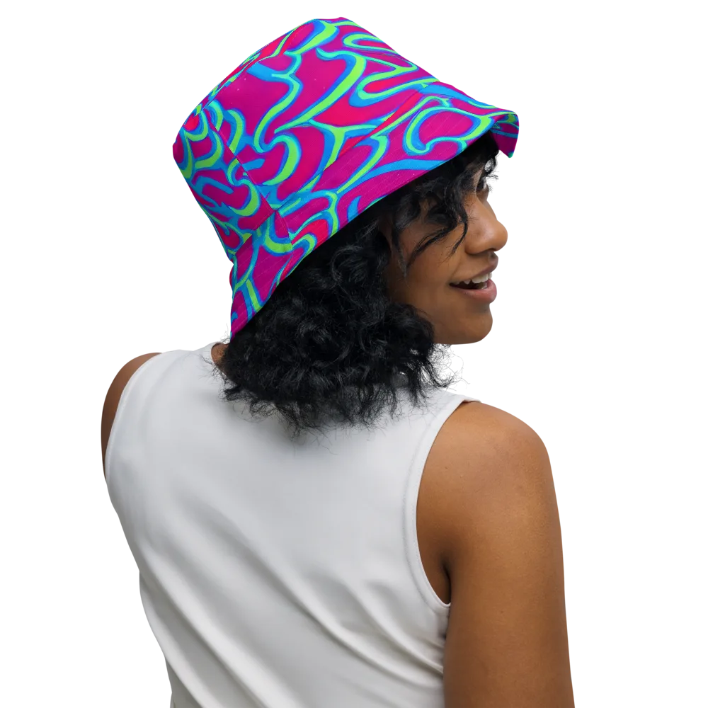 Aquatic Ember on Reversible Bucket Hat — Right Outside