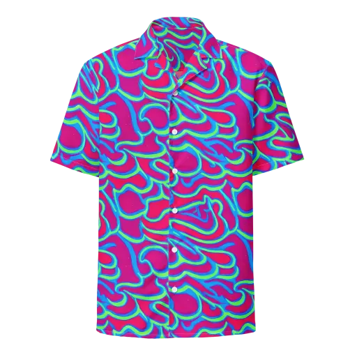 Aquatic Ember on a Button Shirt