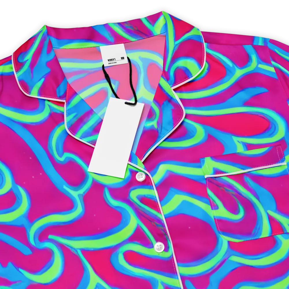 Aquatic Ember on Women's Short Sleeve Pajama Top — Product details