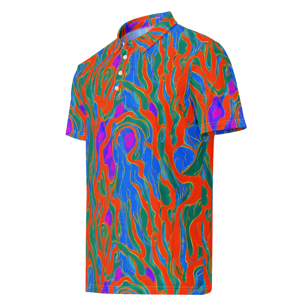 Childish Strokes on Men's Slim Fit Polo Shirt — Left Front