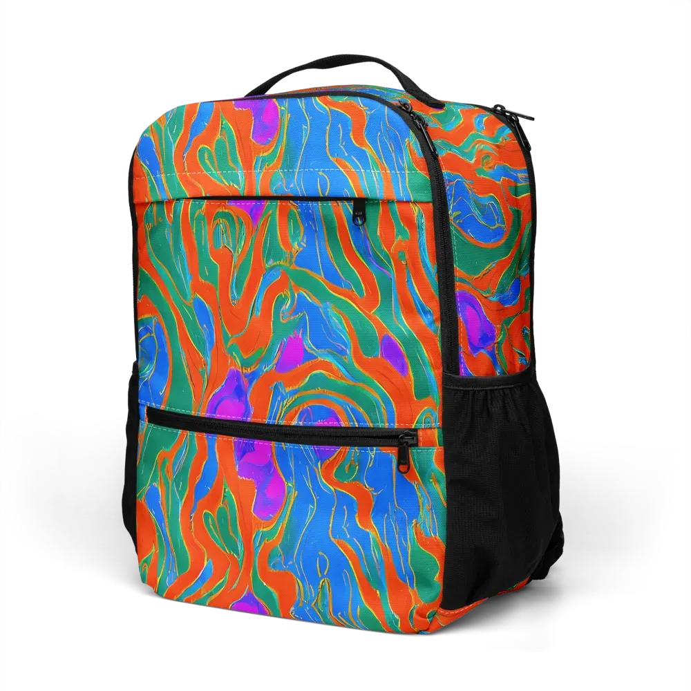Childish Strokes on Utility Backpack — Left Front