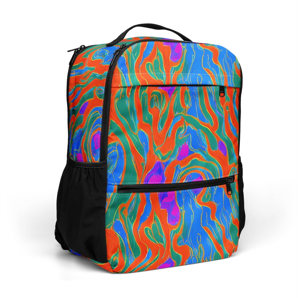 Childish Strokes on Utility Backpack — Right Front