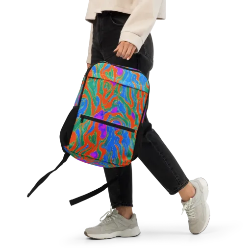 Childish Strokes on a Utility Backpack