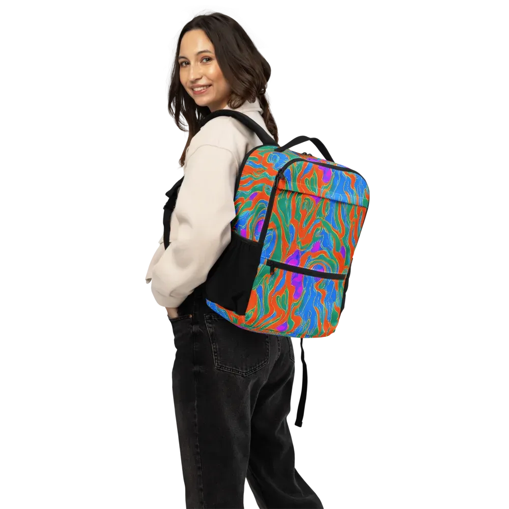 Childish Strokes on Utility Backpack — Back
