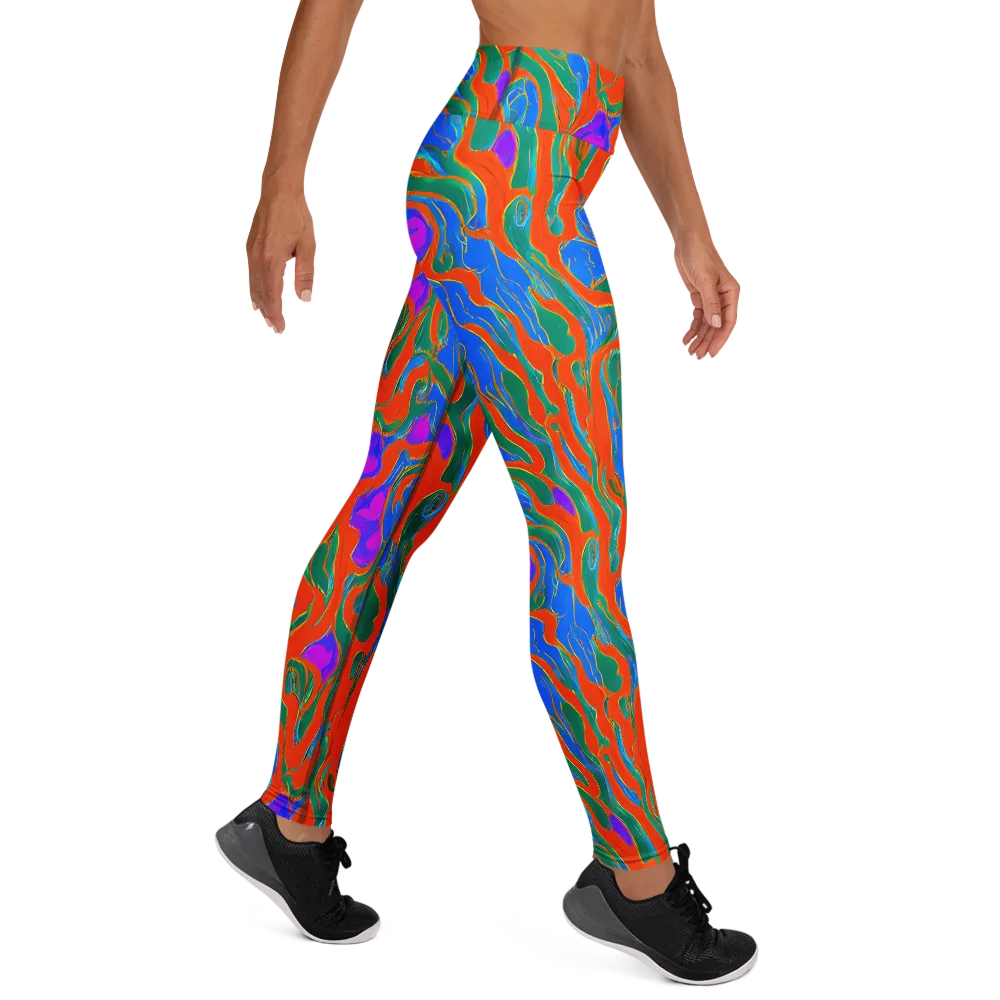 Childish Strokes on Yoga Leggings — Right